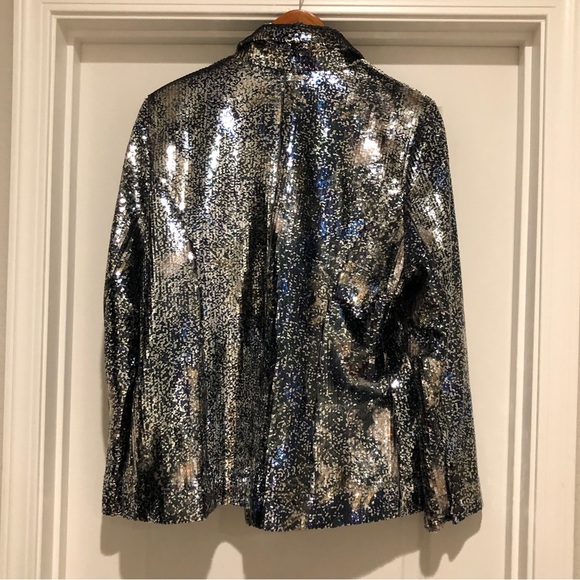 L'AGENCE Kenzie Sequin Double Breasted Blazer - Picture 7 of 12